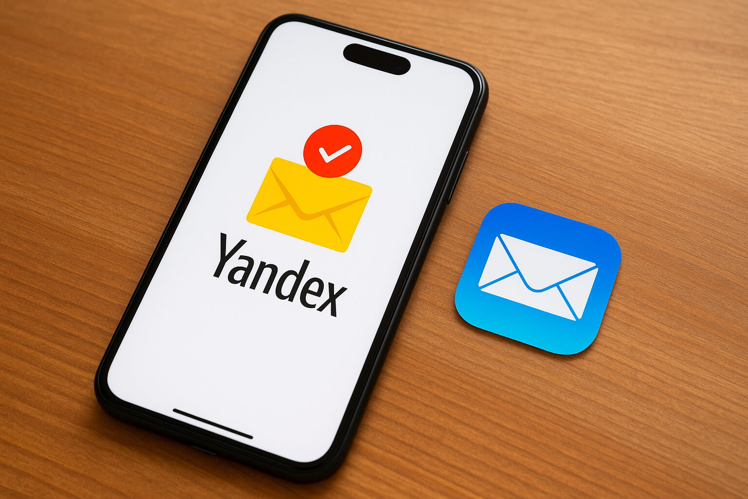 Почту Яндекса можно использовать в стандартном приложении «Почта» на iPhone. Фото.